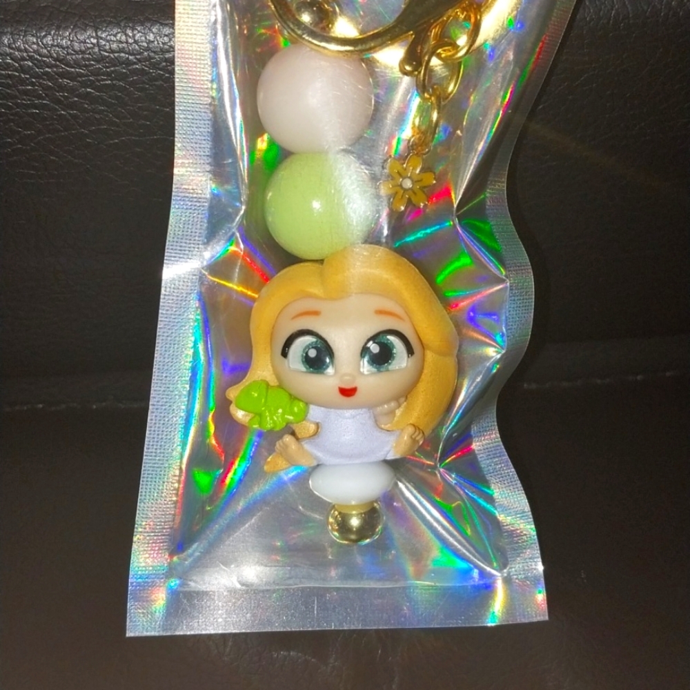 Handcrafted baby repunzel keychain